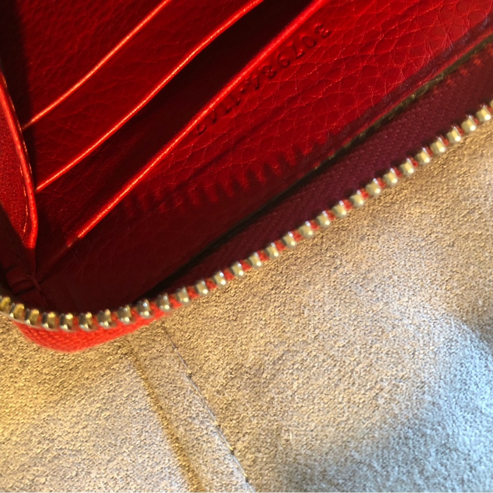 Gucci Red Leather Bamboo Zipper Long Zippy Wallet with dustbag and box - Picture 11 of 15